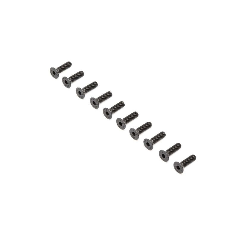 LOSI LOS255019 Flat Head Srews, Stl,BO,M4 x 14mm (10)