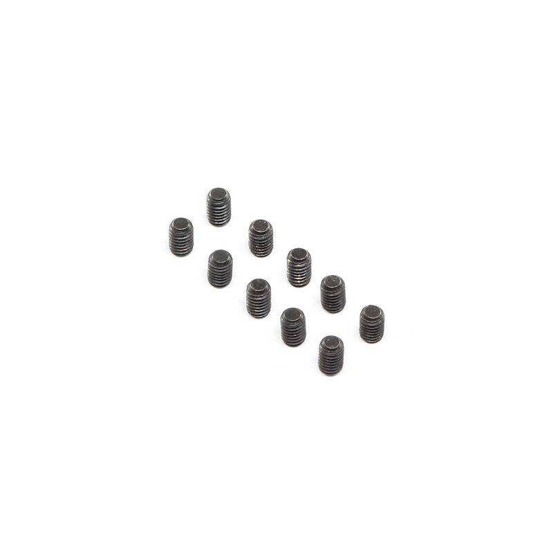 LOSI LOS255021 Set Screws, Stl, BO, Flat Point, M4 x 6mm (10)