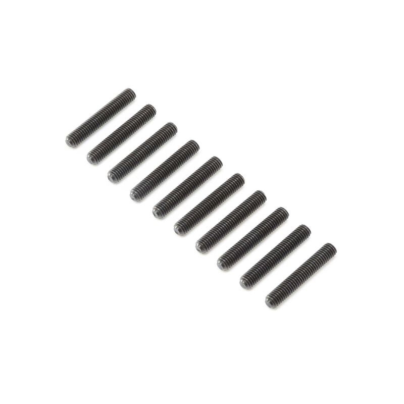 LOSI LOS255022 Set Screws, Stl, Flat Point M5, 30mm, (10)