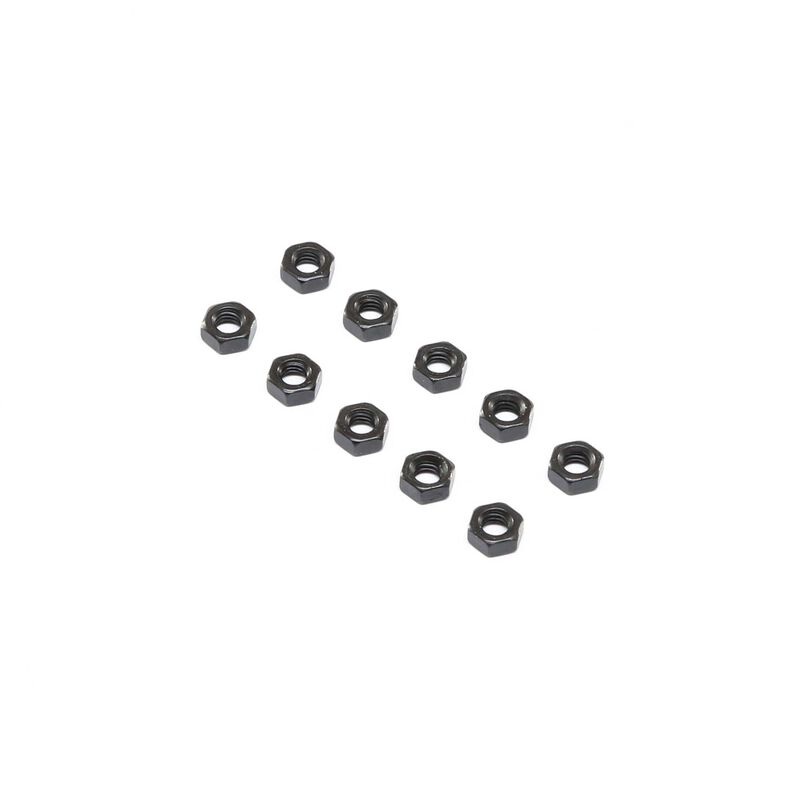 LOSI LOS255024 Flat Nut, Stl, M4 (10)