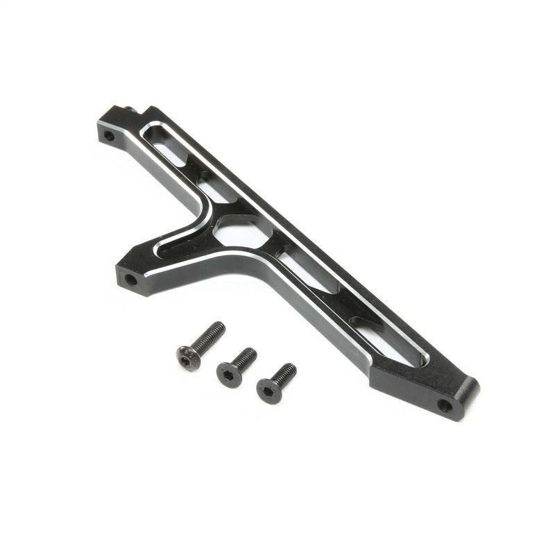 LOSI LOS351016 Chassis Brace Front, Aluminum Black: DBXL-E 2.0