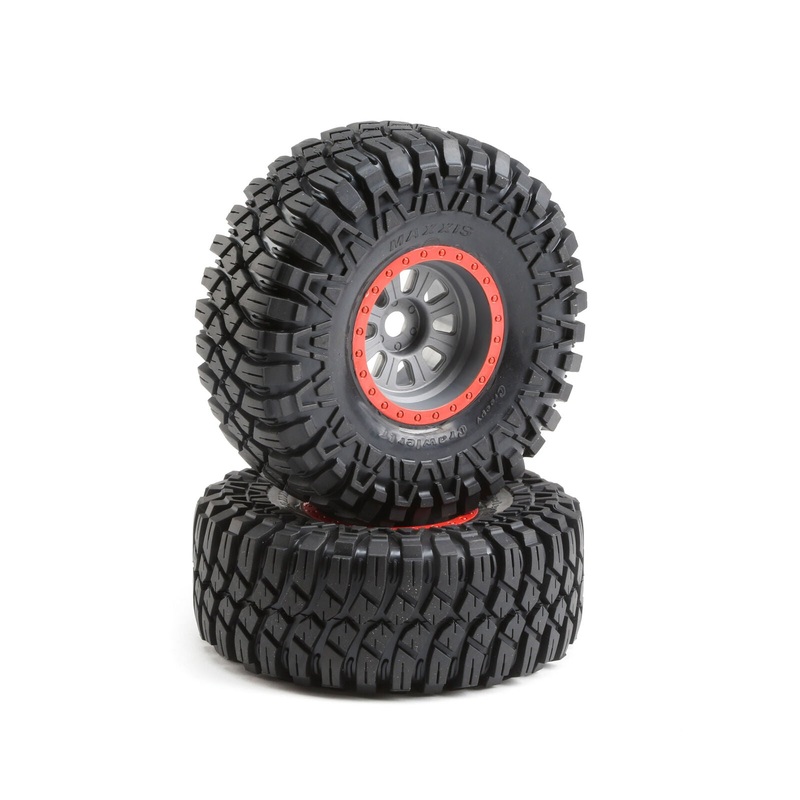 LOSI LOS45029 1/6 Maxxis Creepy Crawler LT Front/Rear 3.6 Pre-Mounted Tires, 20mm Hex (2): Super Rock Rey