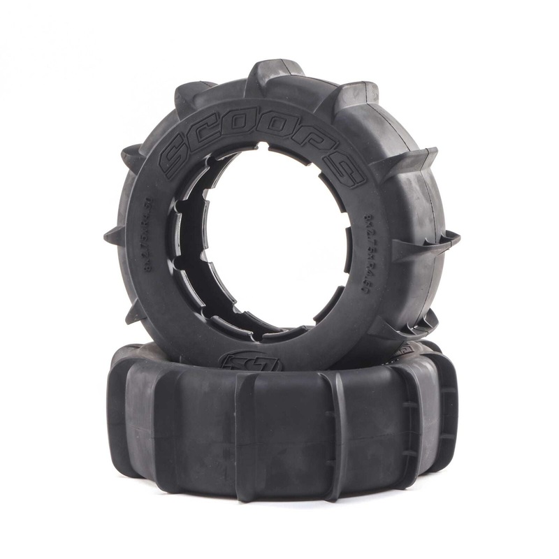 LOSI LOS45034 Scoops Paddle Tire (2): DBXL-E 2.0