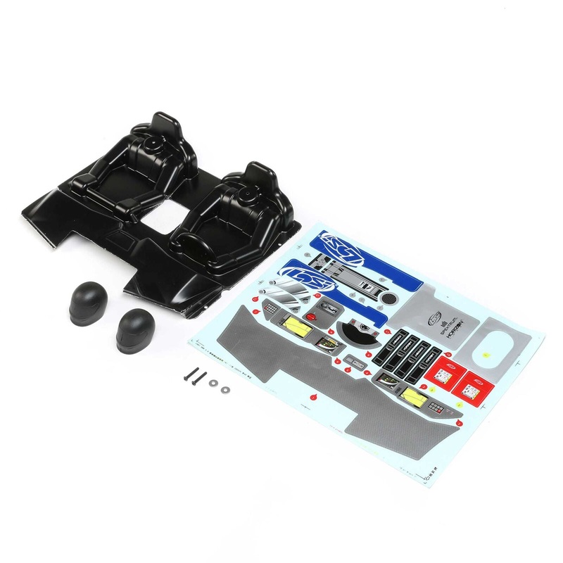 LOSI LOS250047 Interior Set with Helmets, Clear: SBR 2.0