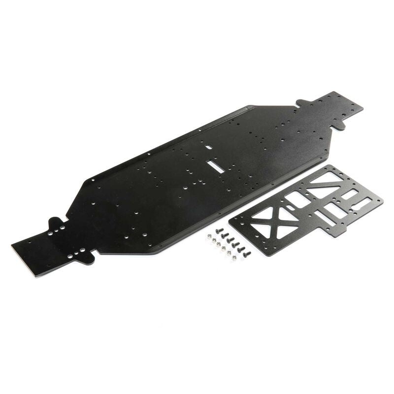 LOSI LOS251090 Chassis with Brace, 4mm Black: DBXL-E 2.0