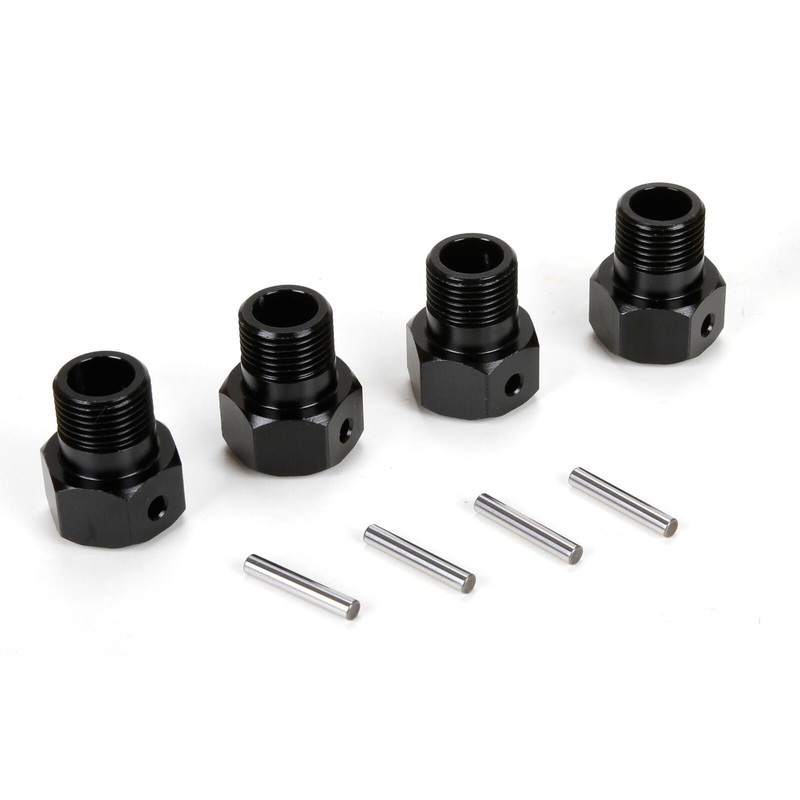 LOSI LOS252050 Wheel Hex Black & Pin (4): MTXL,DBXL-E