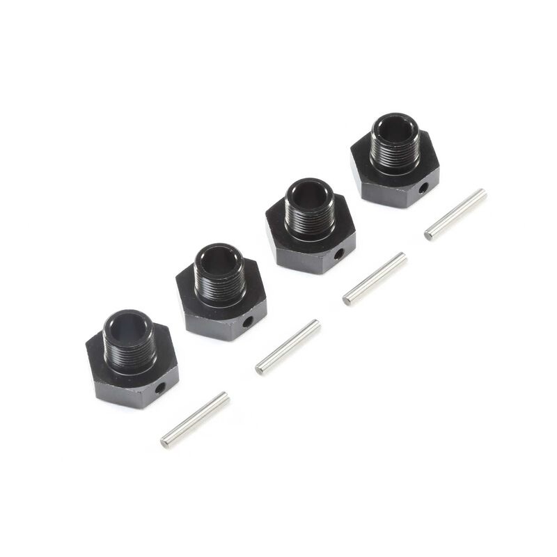 LOSI LOS252077 20mm Wheel Hexes & Pins, Blk, (4)Super Baja Rey
