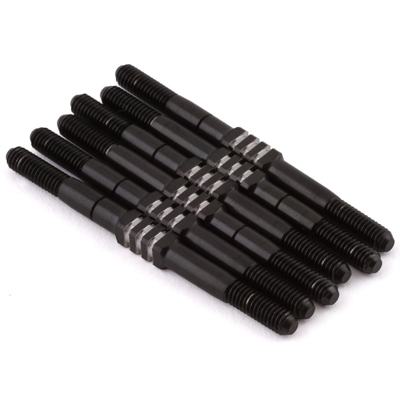 JCONCEPTS 2848B TLR 22 5.0 3.5mm Fin Titanium Turnbuckle Kit (6) (Black)