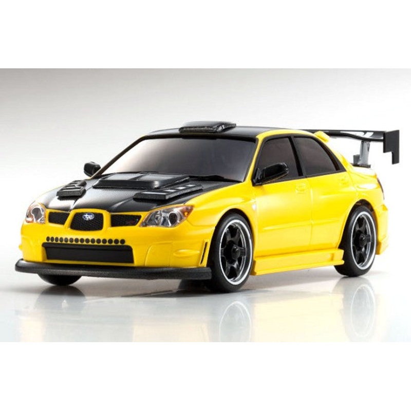 KYOSHO MZP456MY Autoscale Subaru Impreza with Aero Kit and CFRP Hood, Metallic Yellow Body, for Mini-Z