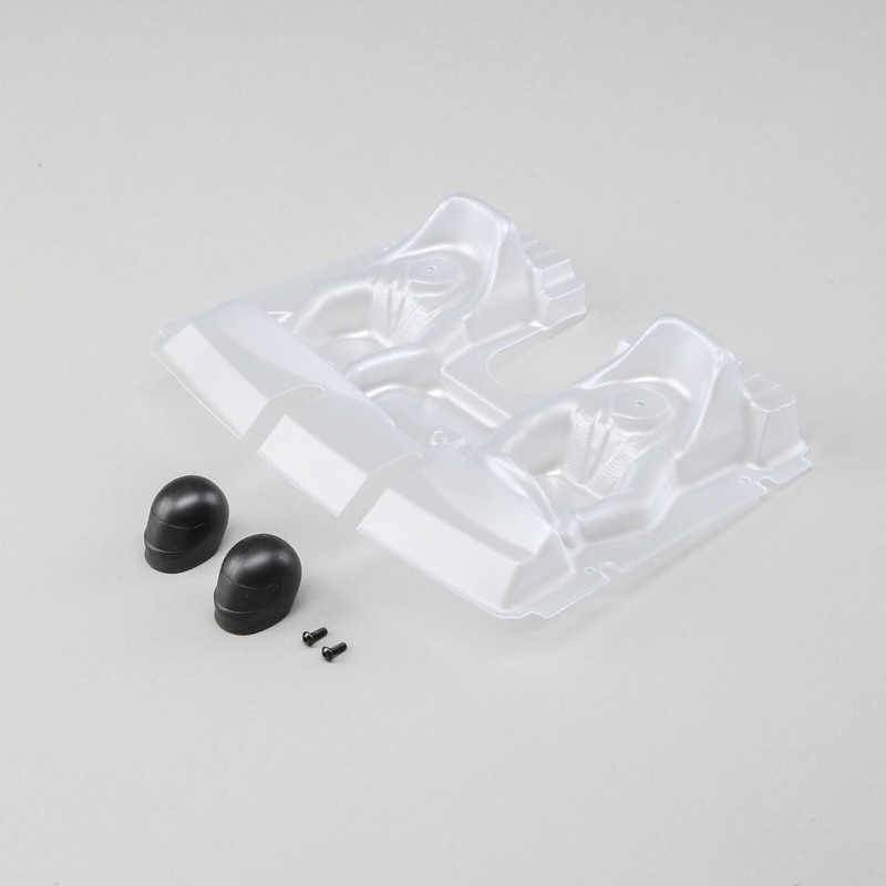 LOSI LOS230020 1/10 Clear Interior Set with Helmets: Baja Rey