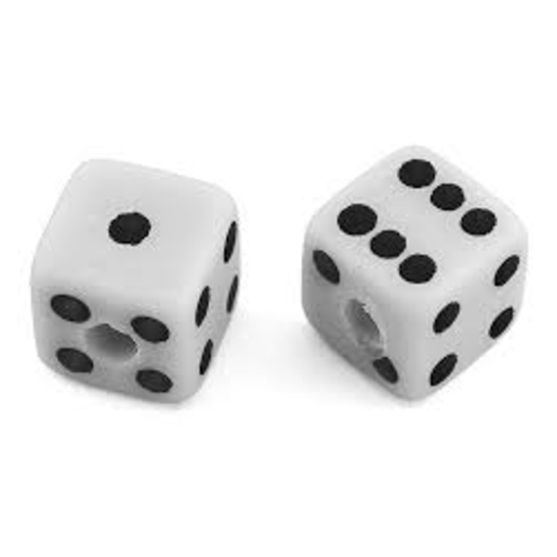 EXCLUSIVE RC ERC-10-3077-W Hanging Dice (White)