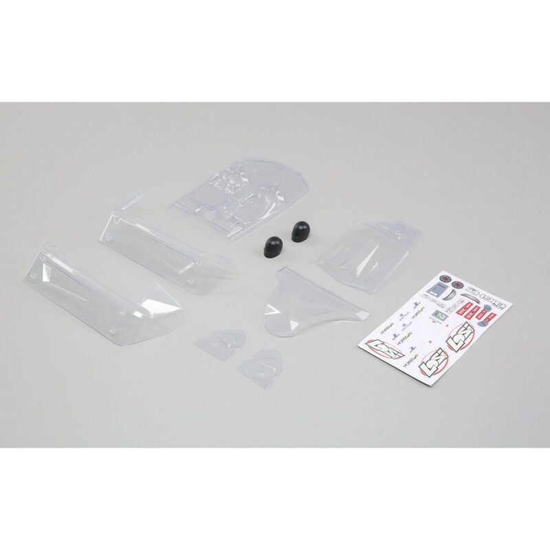 LOSI LOS210012 Lexan Body Set Clear: Mini 8IGHT-DB
