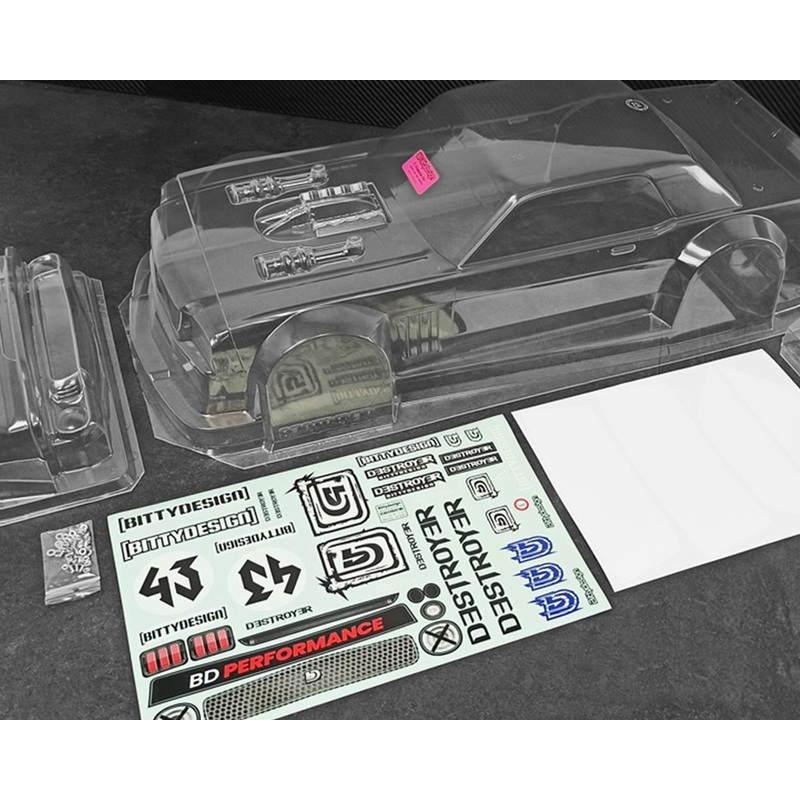 BITTYDESIGN BDMC7-DSTY Destroyer 1/7 Supercar Body (Clear) (Arrma Infraction Limitless)