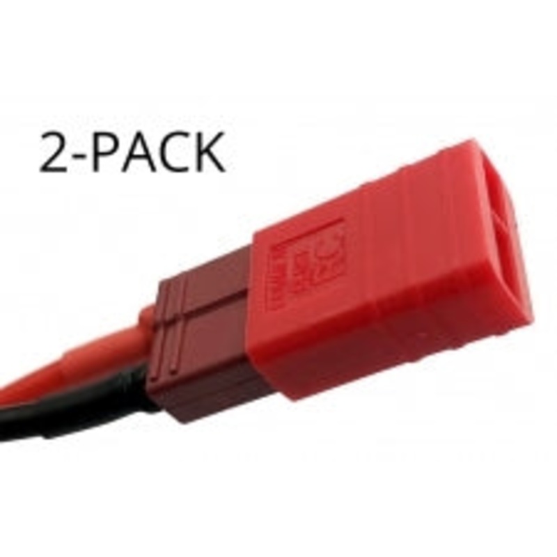COMMON SENSE RC CSA-TFDM-2PK 2-Pack of Common Sense RC Red Adapter for Deans-type batteries to popular RC vehicles