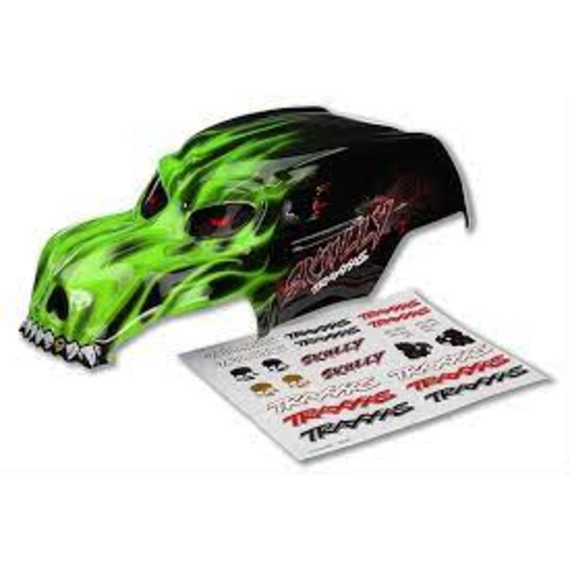TRAXXAS 3633G Lexan Body Skully Green Heavy Duty/Decals