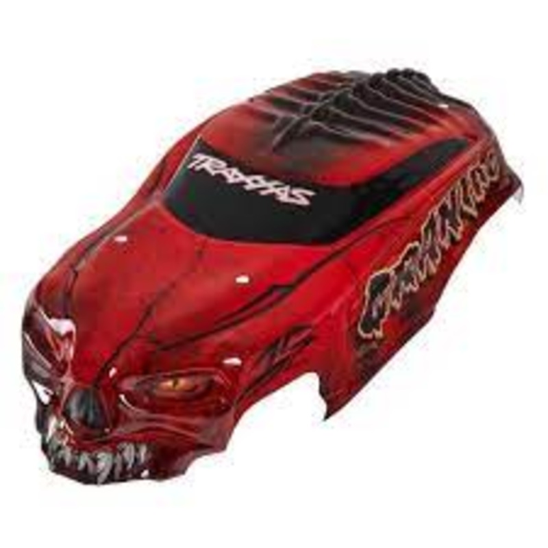 TRAXXAS 3634R Lexan Body Red Heavy Duty w/Decals Craniac