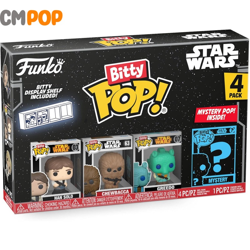 Hans Solo, Chewbacca, Greedo  -  Bitty Funko Pop! - Star Wars  - Mystery Pop
