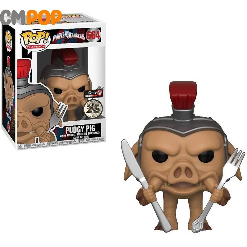 Pudgy Pig- #664 - Funko Pop! - Television - Power Rangers  - GameStop Exclusive