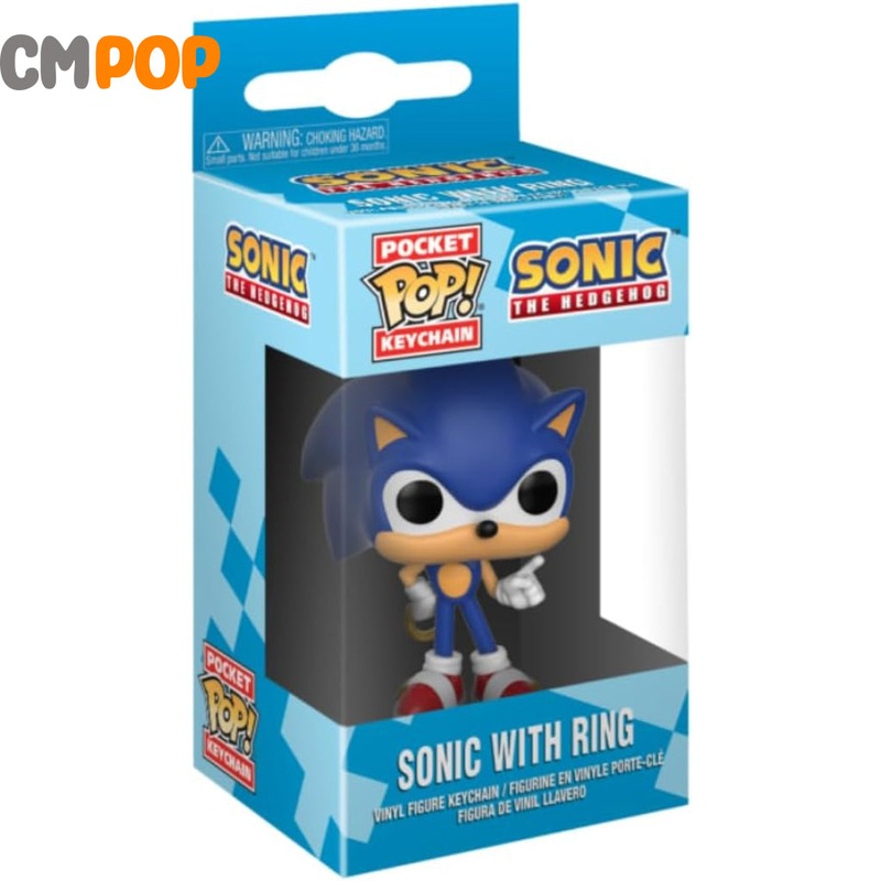 Sonic with Ring - Funko Pop! - Sonic the Hedgehog -  Keychain