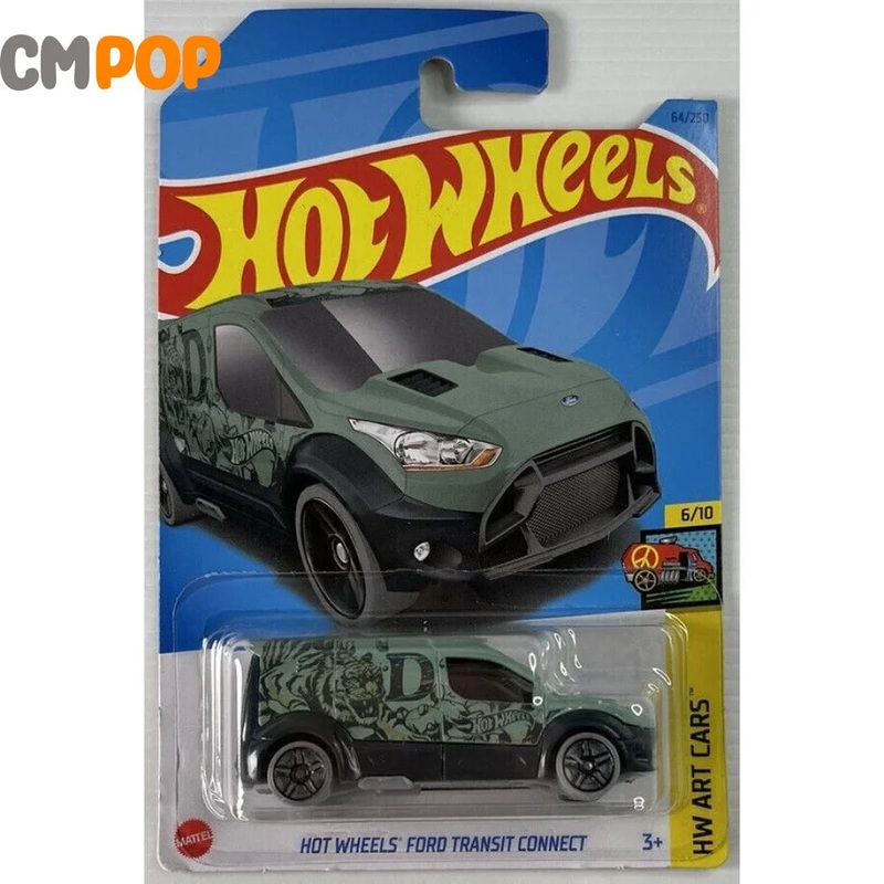 Hot Wheels - HW Art Cars - Hot Wheels' Ford Transit Connect (64/250) - Teal (Full Card)