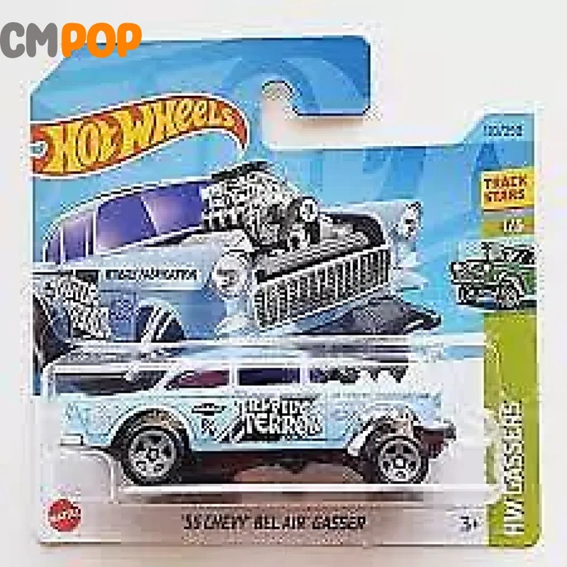 Hot Wheels - HW Gassers - '55 Chevy Bel Air Gasser (Track Stars) (110/250) - Sky Blue (Half Card)