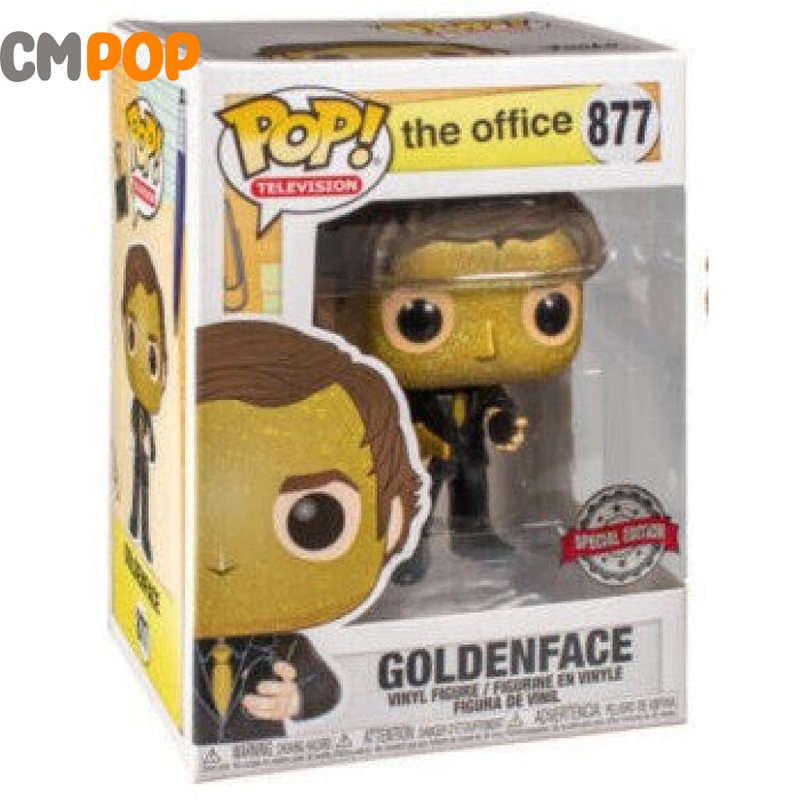 Goldenface Jim Halpert - #877 -  Funko Pop! -The Office - Special Edition Exclusive