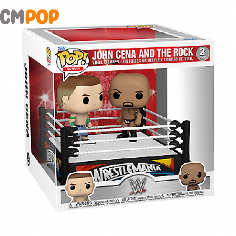 John Cena And The Rock - Wrestlemania - Funko Pop! - WWE - POP Moment