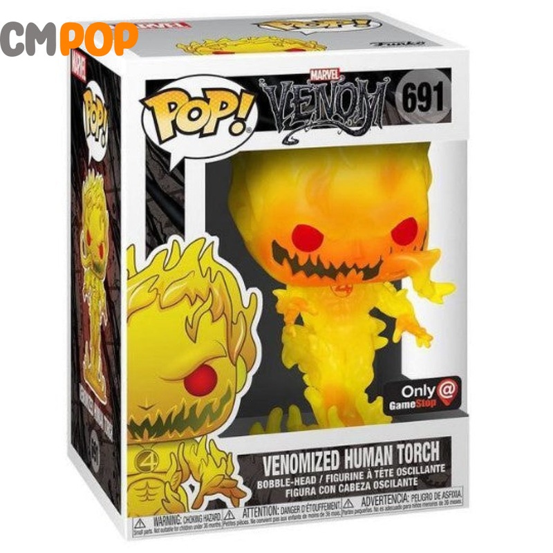 Venomized Human Torch - #691- Funko Pop! - Marvel Venom - Gamestop Exclusive