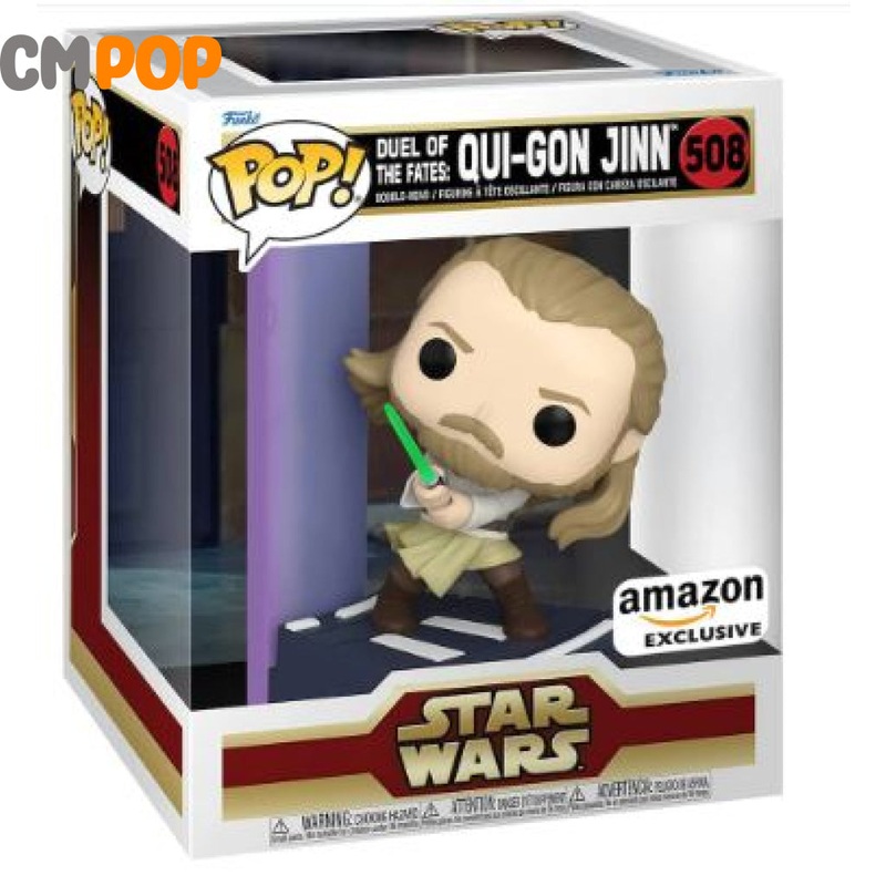 Duel of the Fates: Qui-Gon Jinn - #508 -Funko Pop! -  Star Wars - Amazon Exclusive
