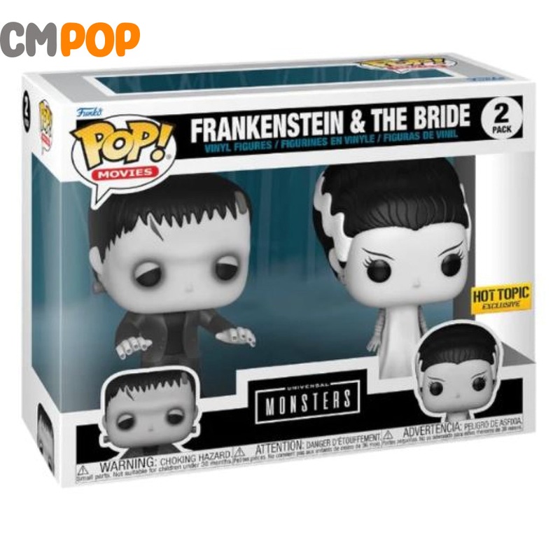 Frankenstein & The Bride Hot Topic Exclusive - Funko Pop! - Monsters Horror - DAMAGED WINDOW