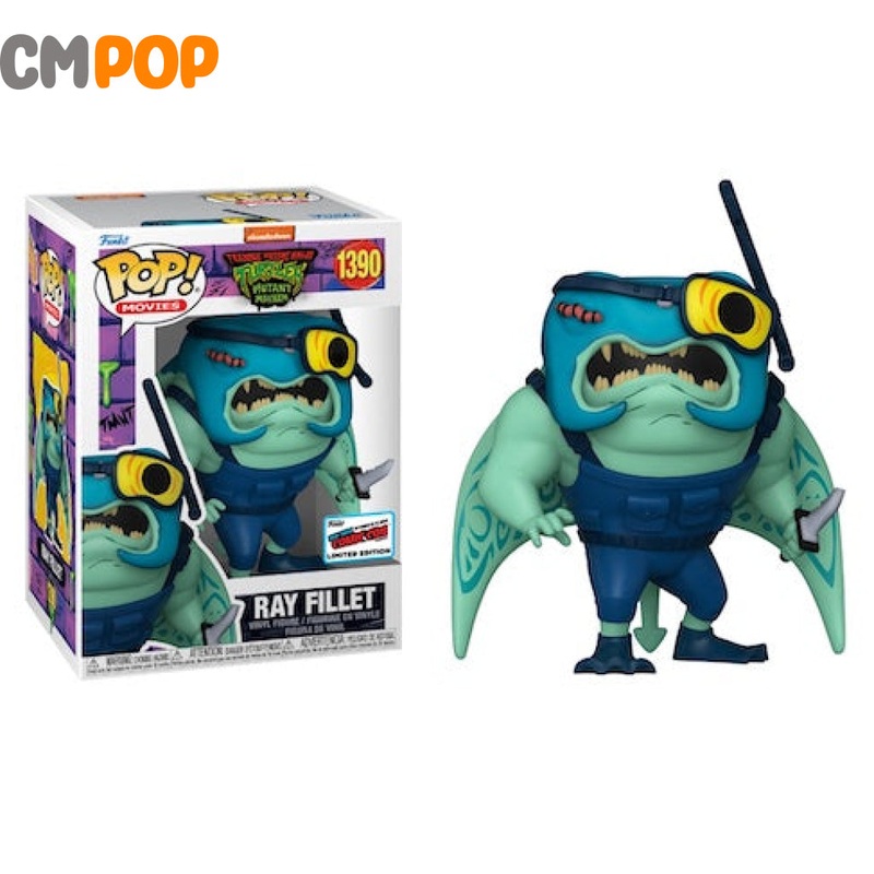 Ray Fillet - #1390- Funko Pop! - TMNT Turtles Nutant Mayhem - NYCC 2023 Stickered Convention Exclusive