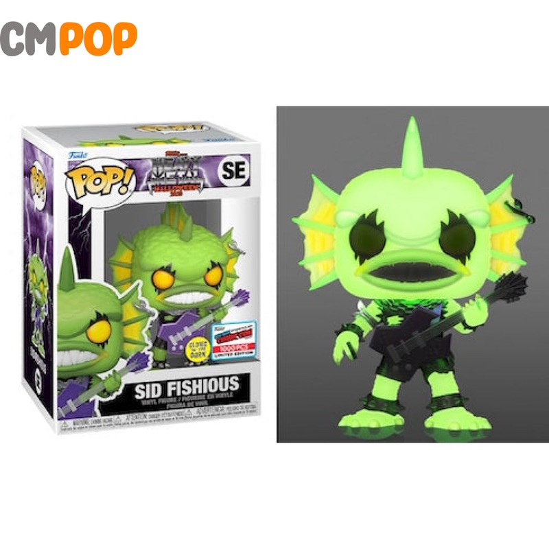 Sid Fishious GITD - #SE - Funko Pop! - NYCC 2023 Stickered Convention Exclusive Limited 1000 Pieces - Heavy Metal Halloween