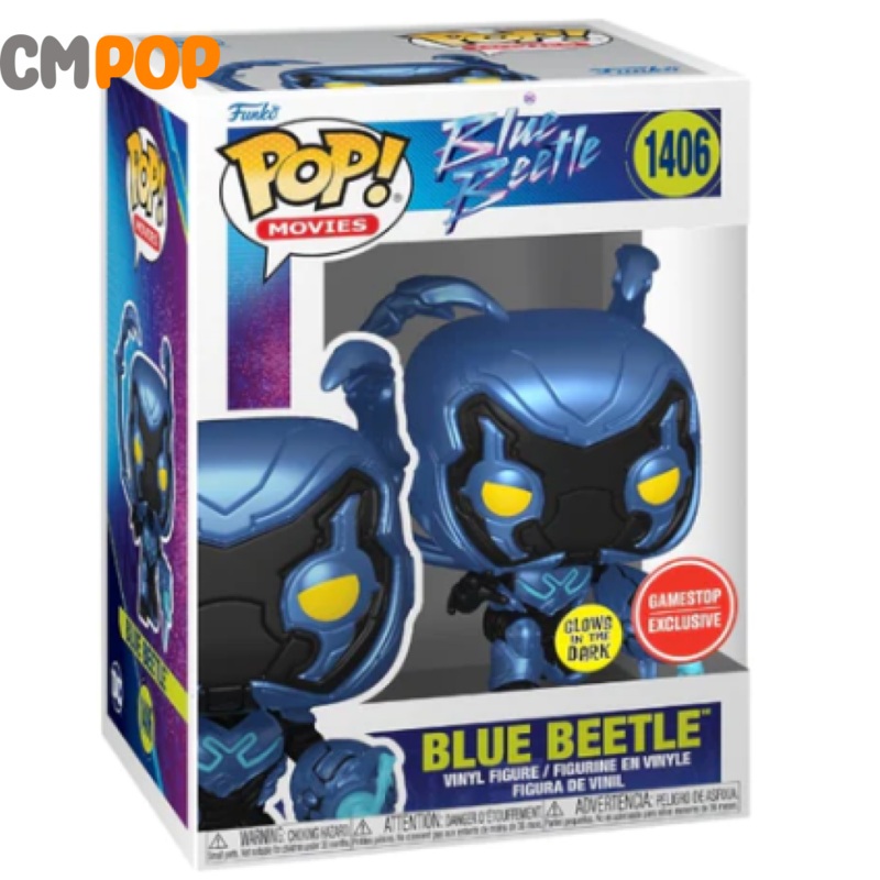 Blue Beetle GITD - #1406 - Funko Pop! - DC - Gamestop Exclusive