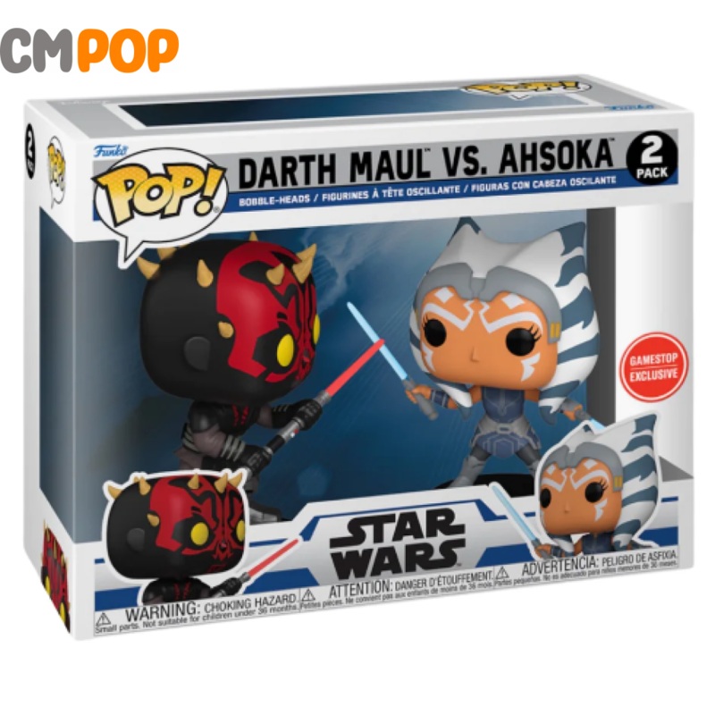 Darth Maul Vs Ahsoka 2 Pack - Funko Pop! - Gamestop Exclusive - Star Wars