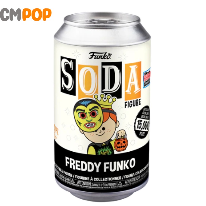 Freddy Funko - Funko Vinyl Soda - 15,000 Pieces - Halloween - Chance Of Chase - NYCC 2023 Stickered Con Exclusive