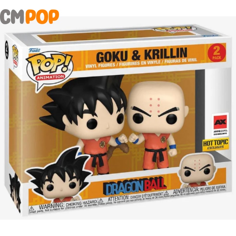 Goku & Krillin 2 Pack - Funko Pop! - Hot Topic Exclusive 2023 Anime Expo - Dragonball