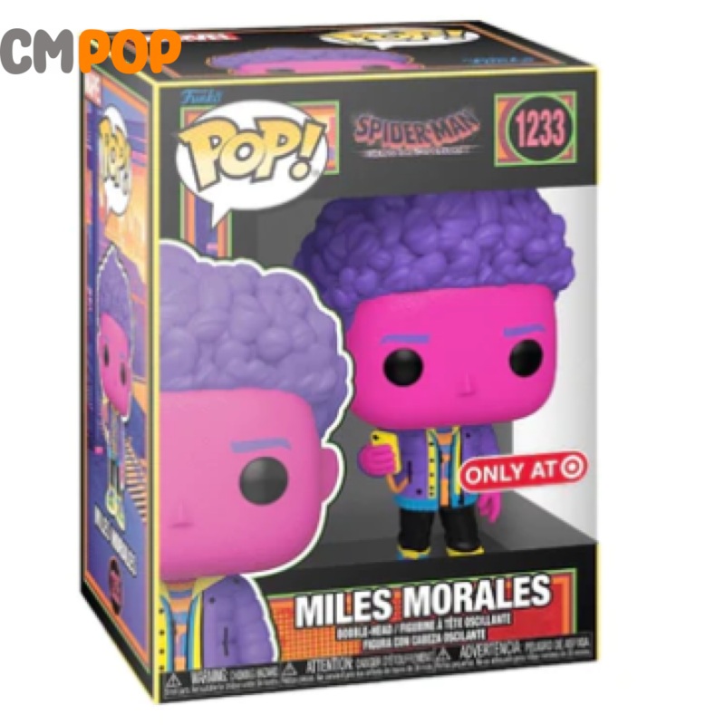 Miles Morales Blacklight - #1233 - Funko Pop! - Spider-man Across The Spiderverse - Marvel - Target Exclusive