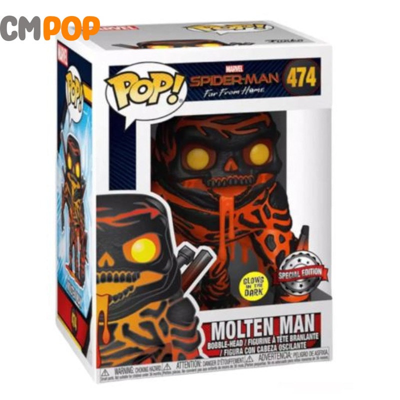Molten Man GITD - #474 - Funko Pop! - Spider-Man Far From Home - Special Edition