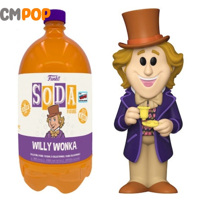 Willy Wonka - Funko Vinyl Soda - 5000 Pieces NYCC 2023 - Charlie And The Chocolate Factory - Chance Of Chase - NYCC 2023 Stickered Con Exclusive