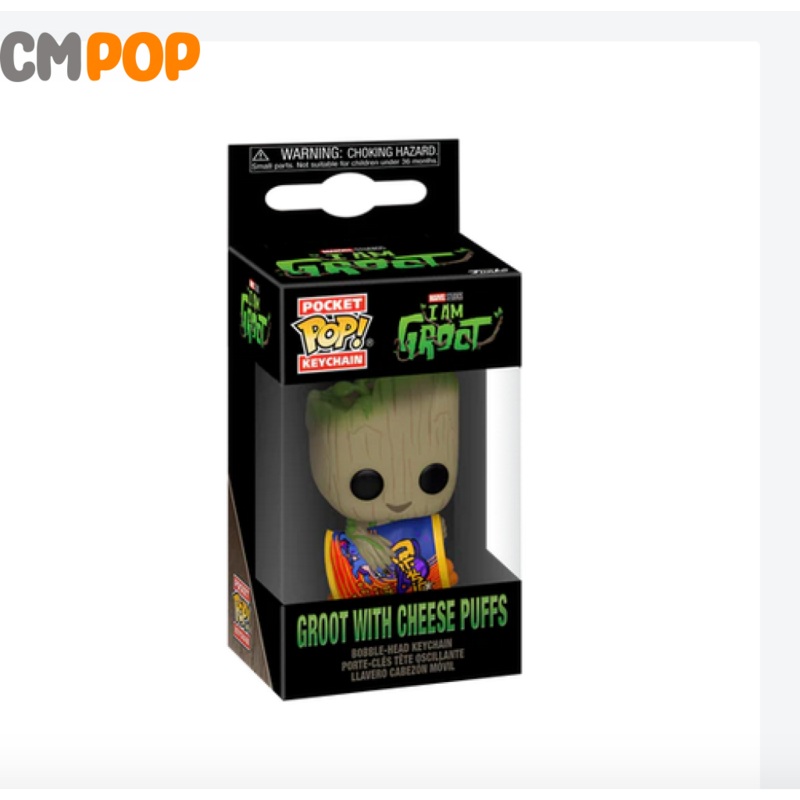 Groot With Cheese Puffs - Funko Pop! - Keychain - Marvel
