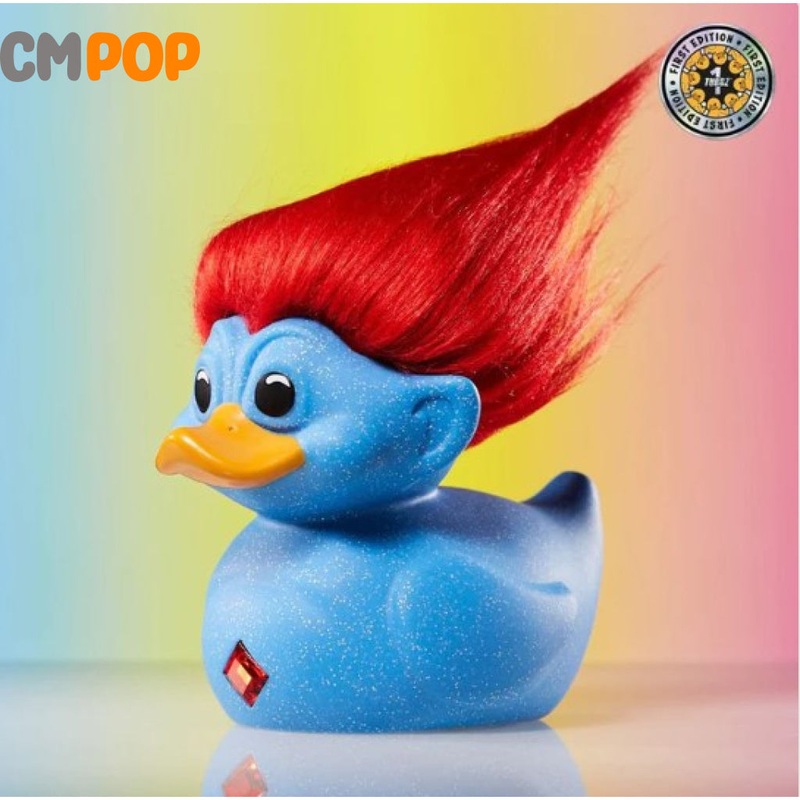 Official Trolls Glitter Blue Troll (Blue with Red Hair) - TUBBZ Cosplaying Duck Collectable