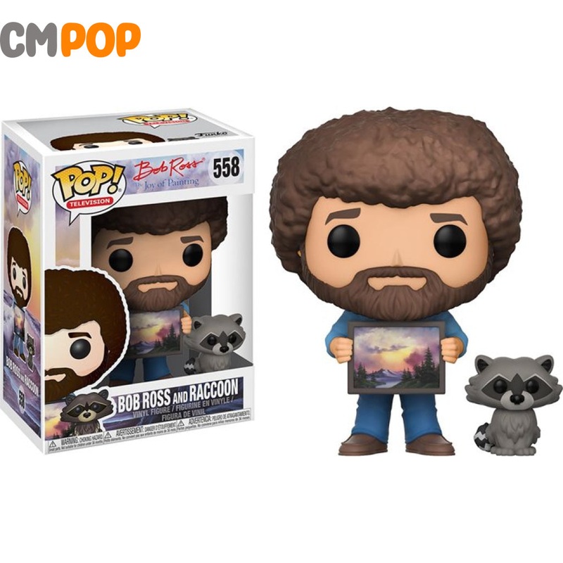 Bob Ross and Raccoon - #558 - Funko Pop! - Television - Bob Ross Joy of Painting