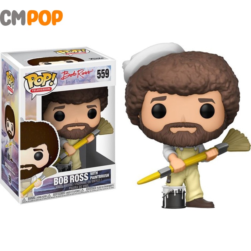 Bob Ross with Paint Brush - #559 - Funko Pop! - Television - Bob Ross Joy of Painting