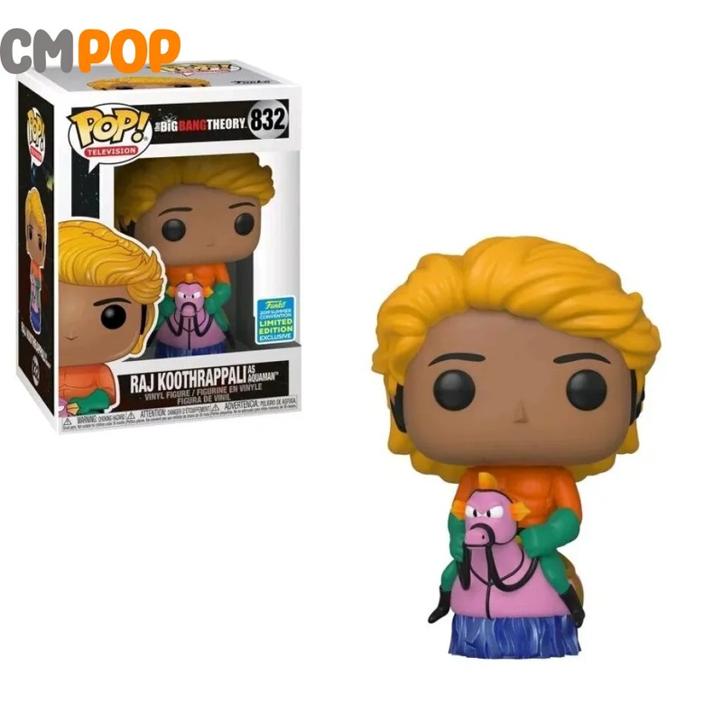 Raj Koothrappali as Aquaman - #832 - The Big Bang Theory  - Funko Pop - Television - 2019 Summer Convention Limited Edition Exclusive