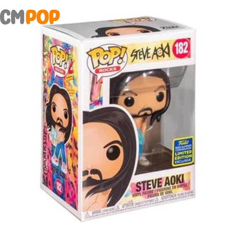 Steve Aoki - #182 - Funko Pop! - Pop Rocks - 2020 Summer Convention Limited Edition Exclusive