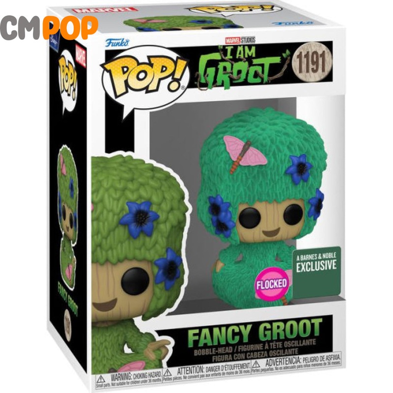 Fancy Groot Flocked - #1191 - Funko Pop! - I Am Groot - Marvel - Barnes And Noble Exclusive