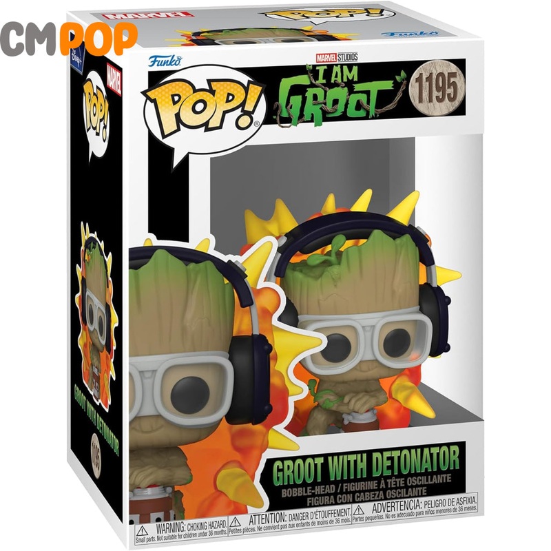 Groot With Detonator - #1195 - Funko Pop! - I Am Groot - Marvel