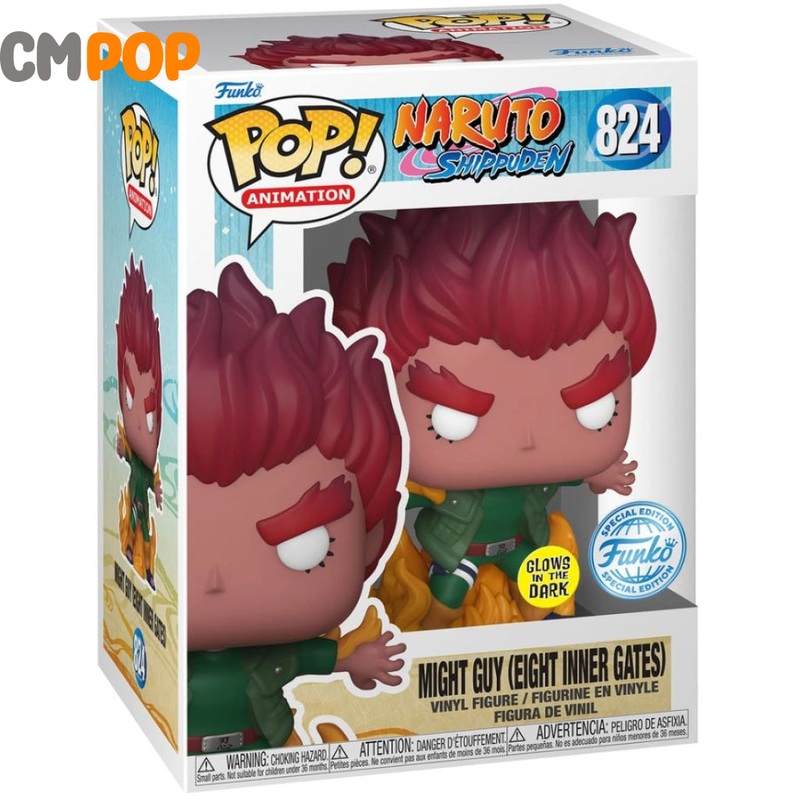 Might Guy (Eight Inner Gates) - #824 - Funko Pop! - Naruto - Animation  - GITD Special Edition Exclusive