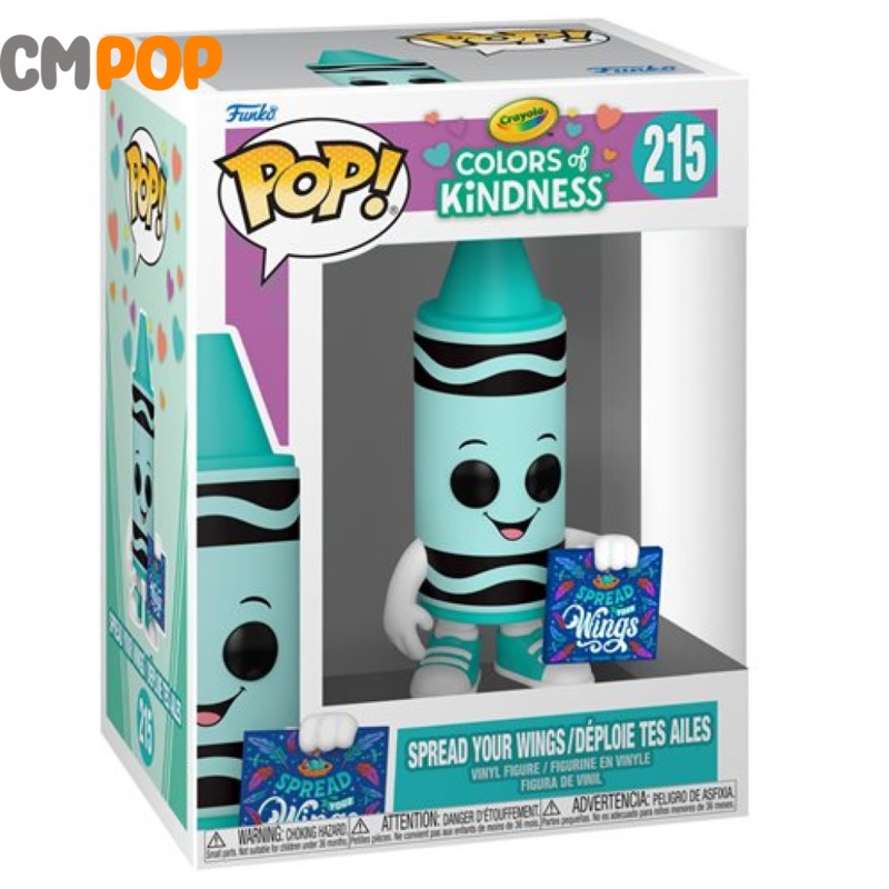 Spread your wings - Teal Crayon - #215 - Funko Pop! - Crayola - Ad Icons - Colours of Kindness