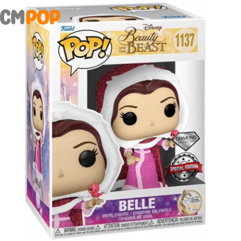 Belle (Winter) Diamond Glitter Exclusive Figure  - #1137 - Funko Pop! - Beauty and the Beast